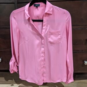 Pink button down shirt